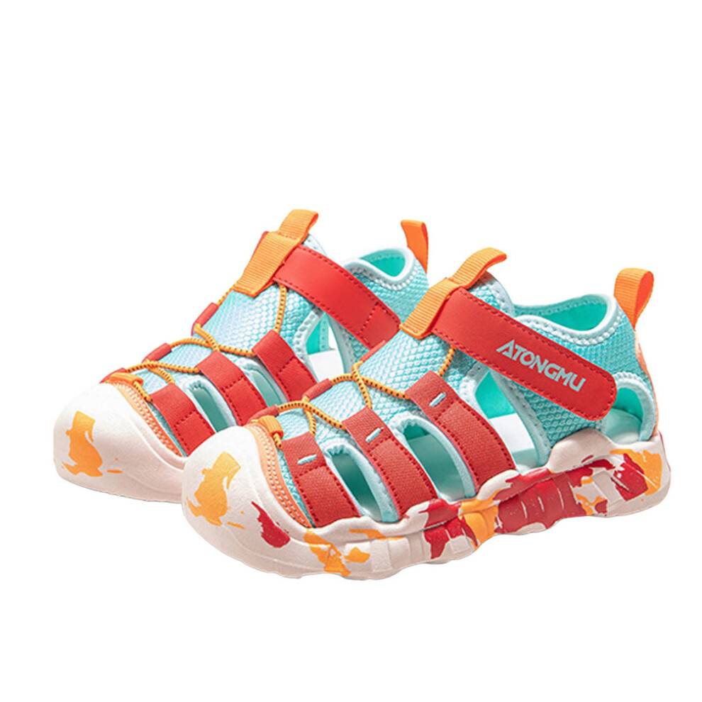 Sneakers til drenge, babysko, strandsko, børnesko med bred tå, åndbare sneakers til piger, røde