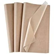 TUPARKA 100 ark kraftpapper 35,5 cm x 50,8 cm presentpapper bulk brunt omslagspapper för födelsedagsfest semester bröllop hantverk dekor
