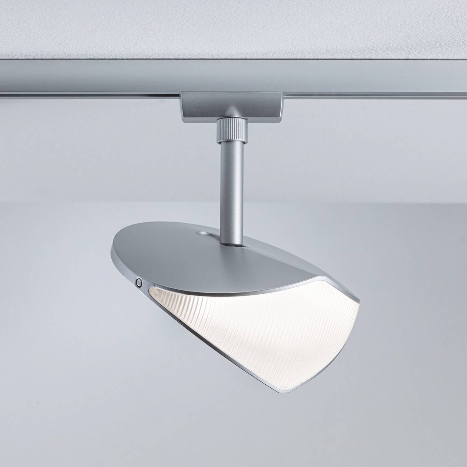 Paulmann URail-skenespot Alejandro krom 4.000K dimbar URail Alejandro,, Aluminium / grå / zink, Vardagsrum / matsal, Syntetmaterial, Modern