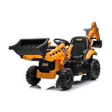 Elektrisk JCB Traktor til børn med frontskovl og gravekran, 2x12V