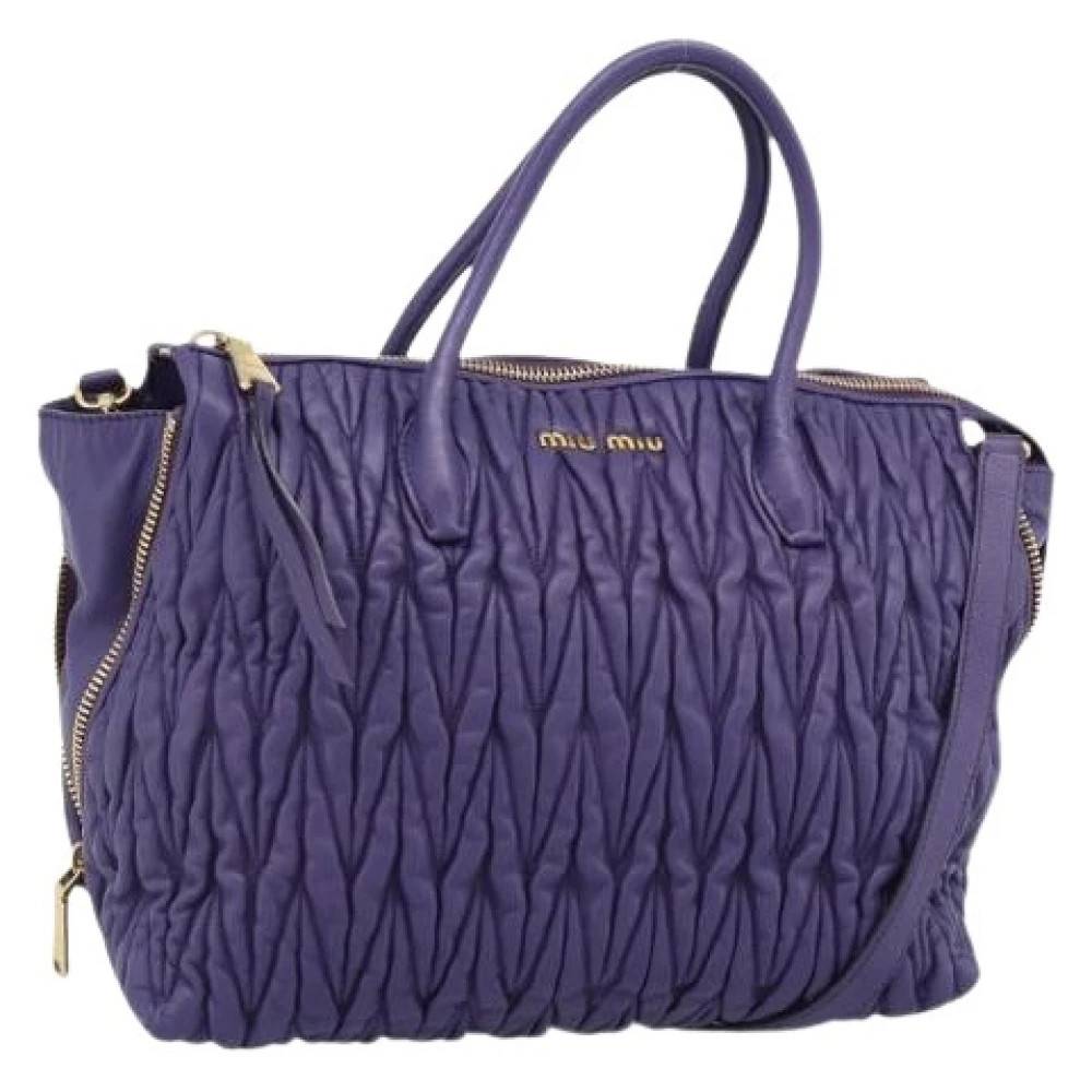 Miu Miu Pre-owned Pre-owned Hand Bag - Vintage - Dame - Lilla - ONE SIZE - Uld