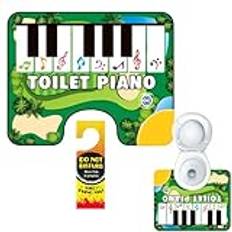 YRTUOP Toalett piano musikmatta – elektronisk ljudmatta för badrum, interaktiv piano ljudmatta för badrum, elektroniskt tangentbord potgolvmatta
