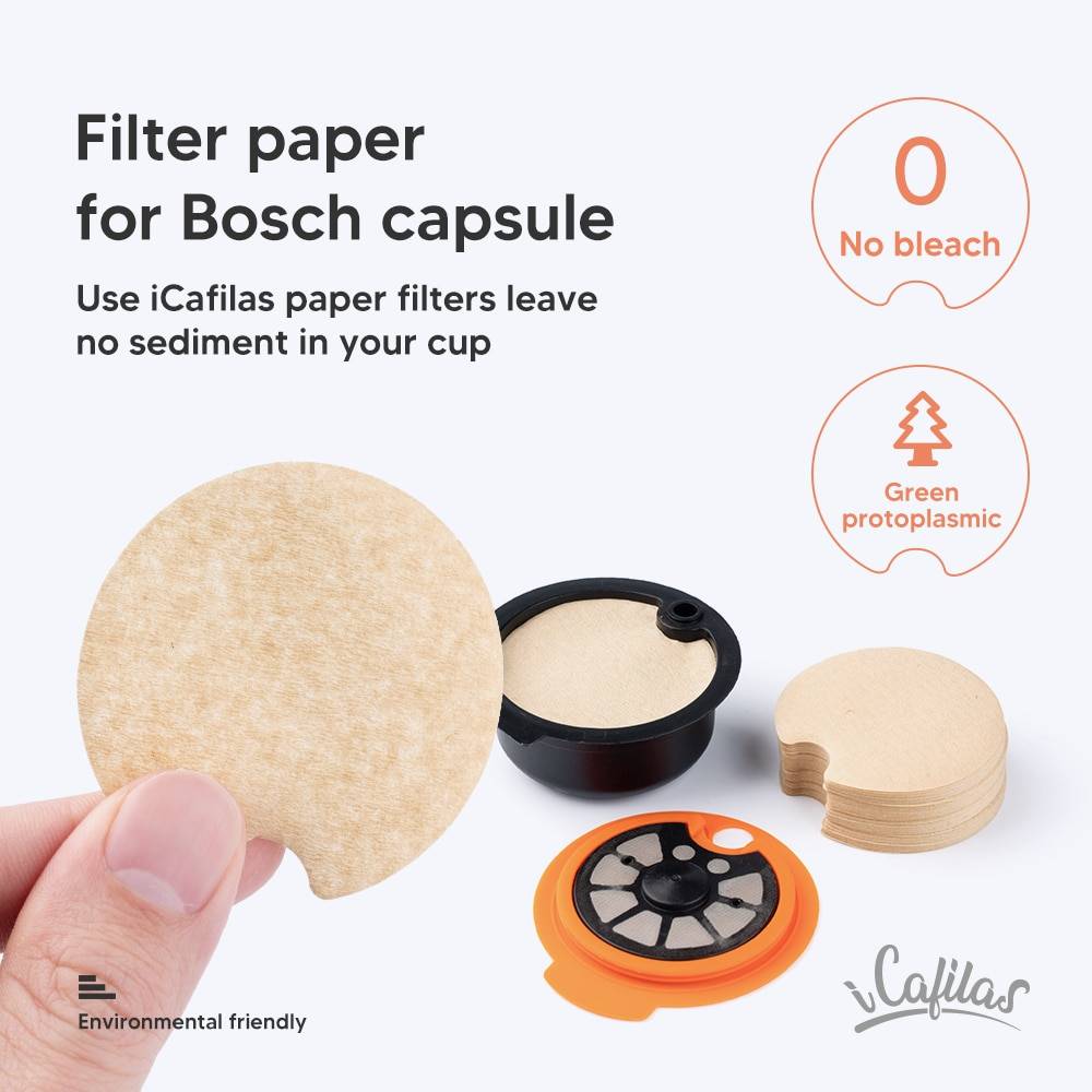 Engångspappersfilter för återanvändbar tassimo/nespresso-kaffekapsel skydda mot blockering, behålla kapseln för rengöring - För tassimo / 200 st
