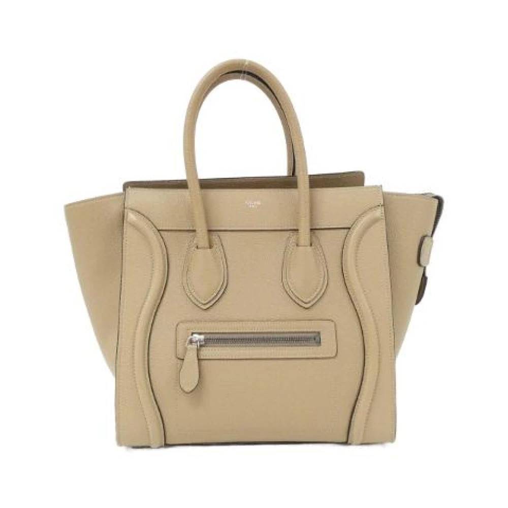 Celine Vintage Pre-owned Micro Luggage Calf Tote Bag - Vintage - Dame - Beige - ONE SIZE -