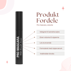 Lantz Copenhagen Pro Mascara med Vippeserum   Volume Black