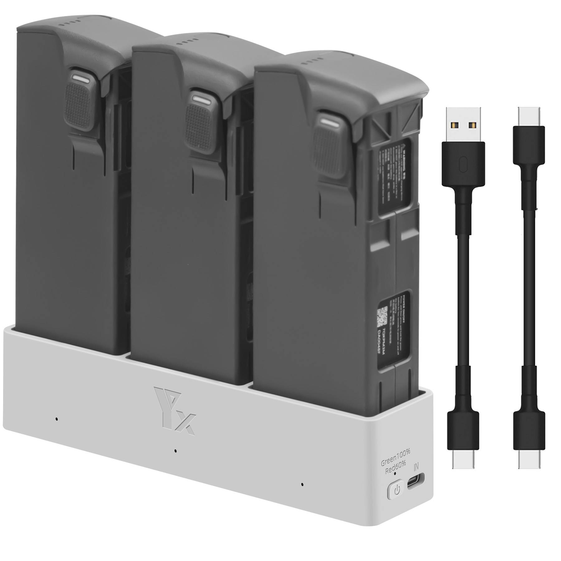 Drone Battery Charger for DJI Avata 2 3-Way Charging Hub Battery Charging Butler Accessories