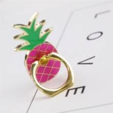 360 graders metall finger ring smycken smart telefon stativ hållare frukt ananas mobiltelefon hållare stativ för iphone hela telefonen - B