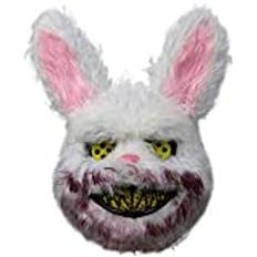 Halloween läskig mask björn kanin kanin mask, blodig plysch huvudmask, cosplay kostym rekvisita halloween fest röd brun svart halloween kanin mask för halloween kostym fest cosplay dekorationer rekvisita