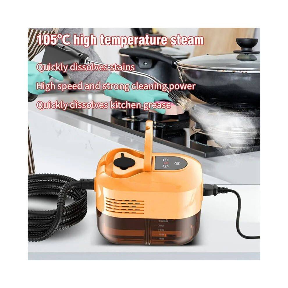 High-Efficiency Handheld Steam Cleaner with Advanced Sterilizations for Home Car Kitchen Air Conditioner EU Plug Black