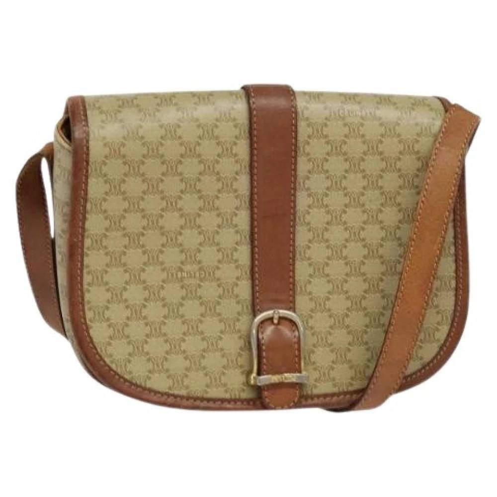 Celine Vintage - Pre-owned Vintage Macadam Axelremsväska Vintage - Dam - ONE Size - Läder