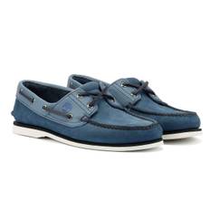 Timberland Classic 2 Eye Leather Men's Dark Blue Boat Shoes - UK 6 / EU 39.5 / US 6.5