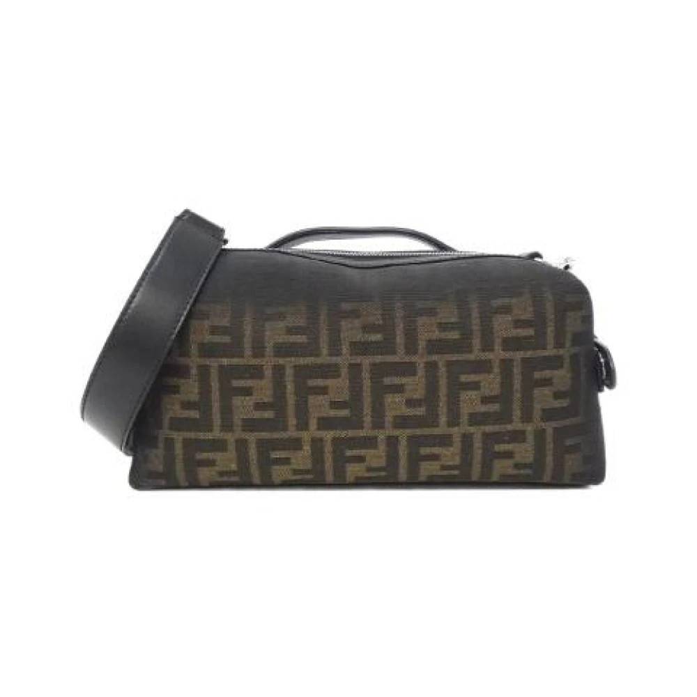 Fendi Vintage Pre-owned Siesta Small Canvas Calf Shoulder Bag - Vintage - Dame - Brun - ONE SIZE - Uld