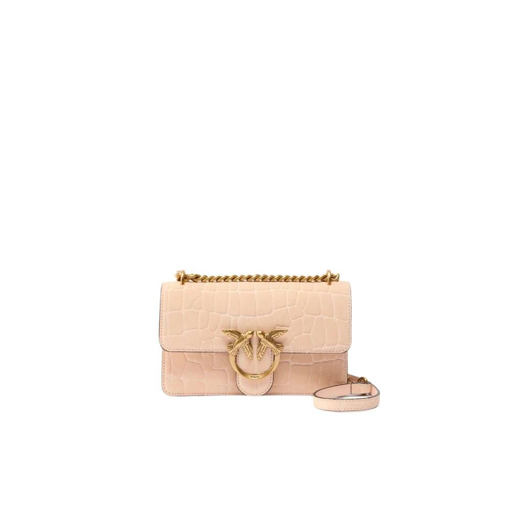 PINKO Mini Love Bag One - Tasker - Dame - Lyserød - ONE SIZE - Uld