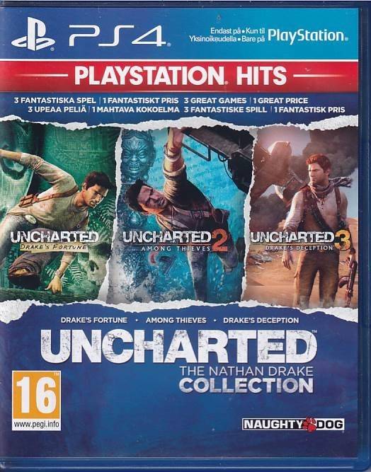 Uncharted The Nathan Drake Collection - Playstation Hits - i Folie - PS4 (AA Grade) (Genbrug)