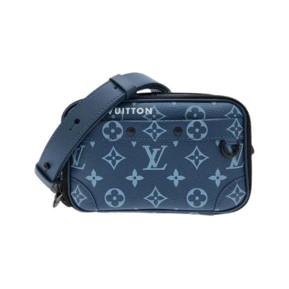 Louis Vuitton Vintage Pre-owned Monogram Tone Alpha Skuldertaske - Vintage - Dame - Blå - ONE SIZE - Uld