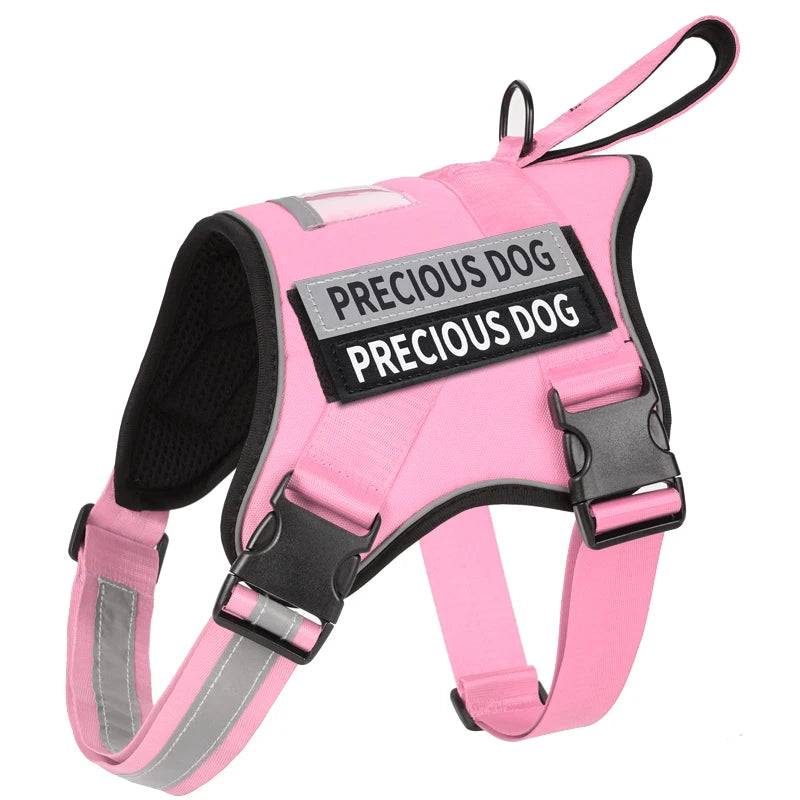 Reflective Breathable No-Pull Dog Vest Harness - Pink / L (L)