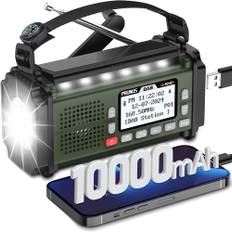 NØDRADIO med DAB+, 10.000 mAh Powerbank, Bluetooth & håndsving.