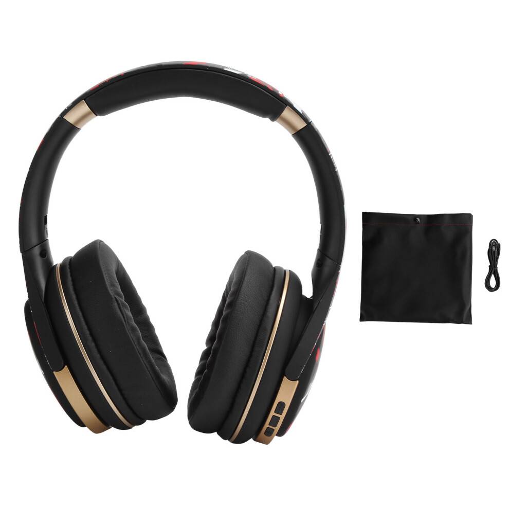 Trådløse hi-fi-stereohovedtelefoner over øret, overlegen lydkvalitet Bluetooth-headset med indbygget mikrofon, lydstyrkekontrol FM til telefon og