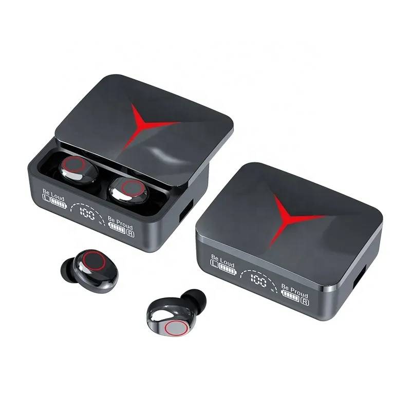 M90 Pro Earbuds Wireless Headphone Gaming Earphone with Mic Charging Box Music Headsets LED Bluetooth Waterproof Earphones AAC