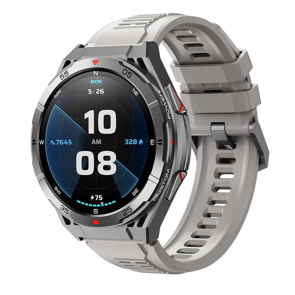 Premium Sports Fitness Tracker Smartwatch - Gray Shell Gray Silicone