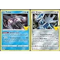 Dialga & Palkia - Pokemon firande kortparti - legendarisk Holo-folie - 020/025 & 004/025