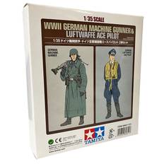 Tamiya Machine Gunner &amp; Ace Pilot 1:35 sæt - Modelfigur