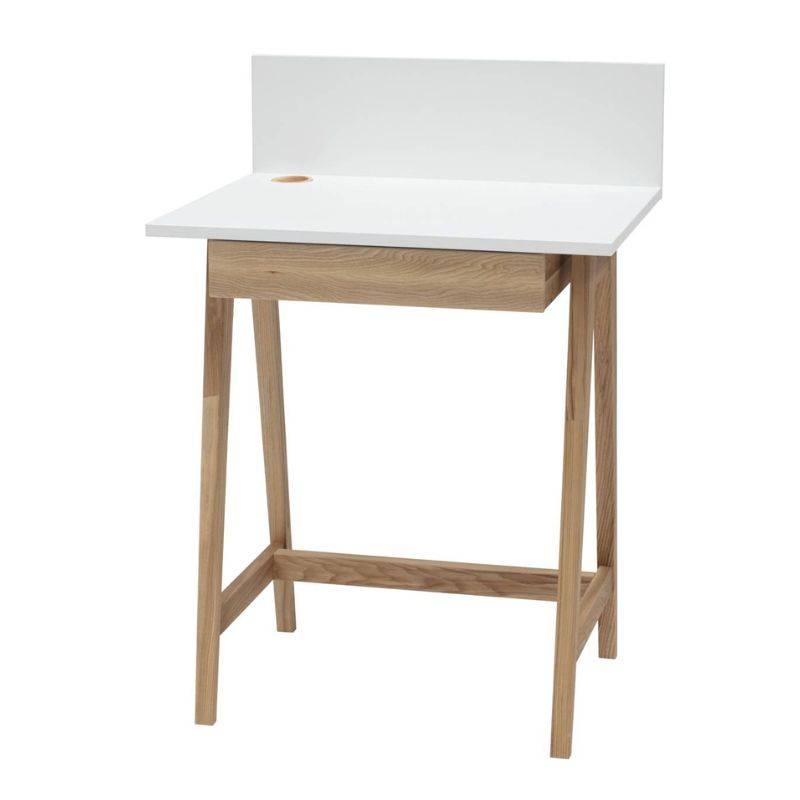 Skrivebord i asketræ og MDF 65x50x75 cm Flere varianter - Salviegrøn