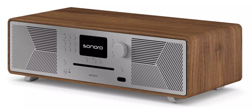 Sonoro Meisterstuck (gen 2) - High-End Micro Stereo Valnöt - Silver Front