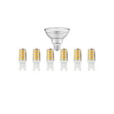 Lindby - Pærer 6xLED 3,3W (330lm) G9 + 1xLED 8W (633lm) Par30 E27 Dim. Osram