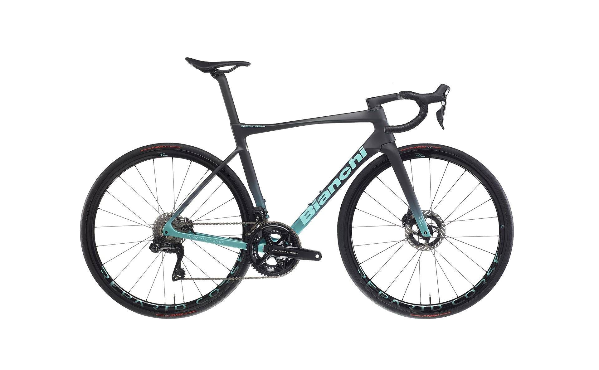 Bianchi Specialissima RC 2024 - Shimano Dura-Ace Di2 2x12sp - Reparto Corse RC Carbon - 013 / 53 / Carbon / CK Metallic - CK16 (53)