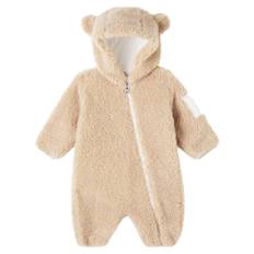 Moncler Enfant Baby Teddy hooded playsuit