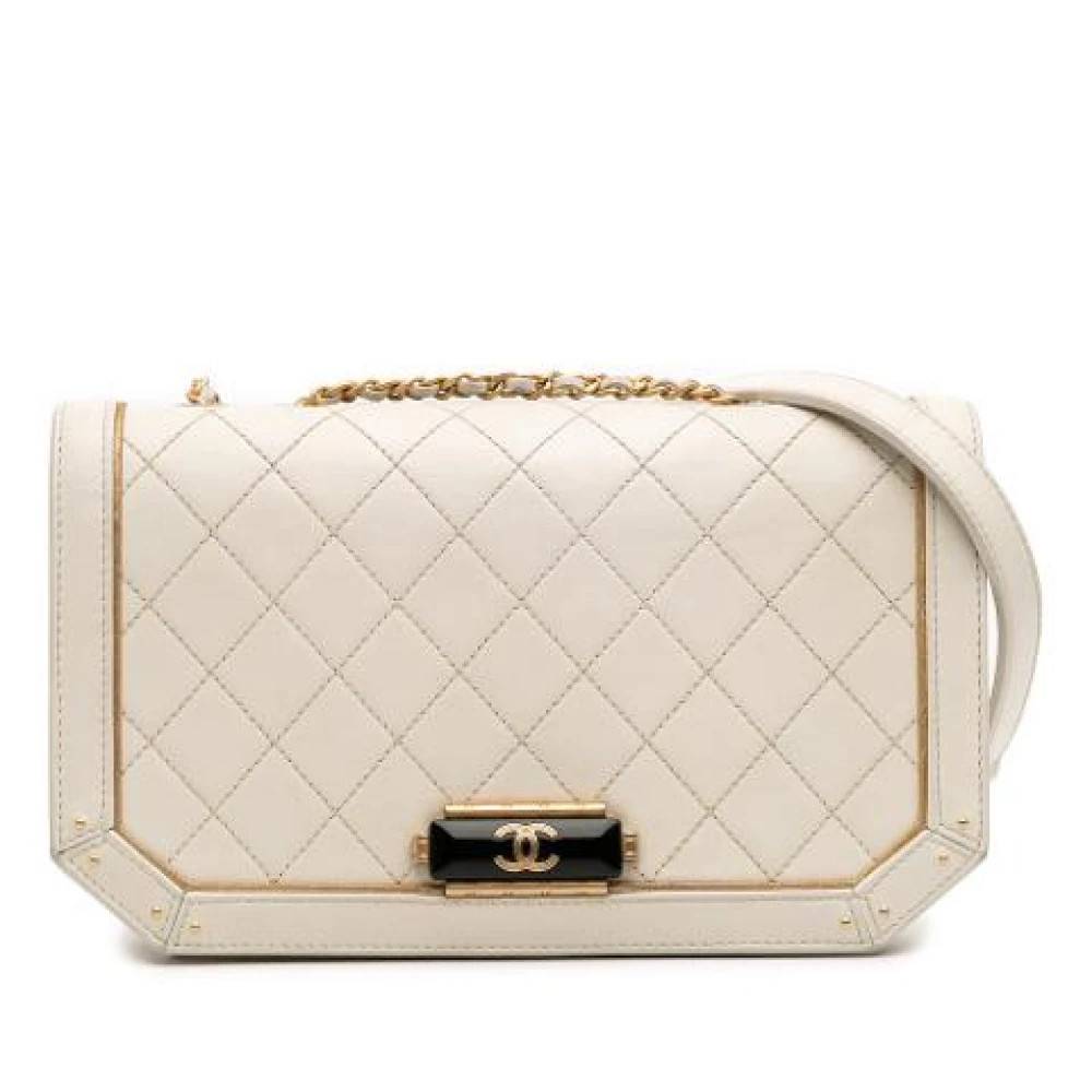 Chanel Vintage Pre-owned Flap - Vintage - Dame - Beige - ONE SIZE - Uld