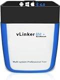 vLinker BM+ OBD2 Bluetooth-diagnostiskt skanningsverktyg, OBDII Scan Tool för iOS, Android och Windows - Gjord för BimmerCode