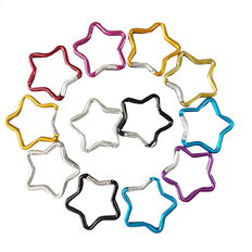 10 stk. Femtakkede Stjerne Aluminium Karabiner Nøglering Udendørs Nøglering Krog Vandflaske Hængende Spænde
