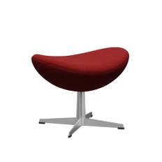 Fritz Hansen - Ägget Fotpall, Tyg, Tonus - 207 - Fotpallar - Arne Jacobsen - Röd - Metall/Textilmaterial/Syntetiskt