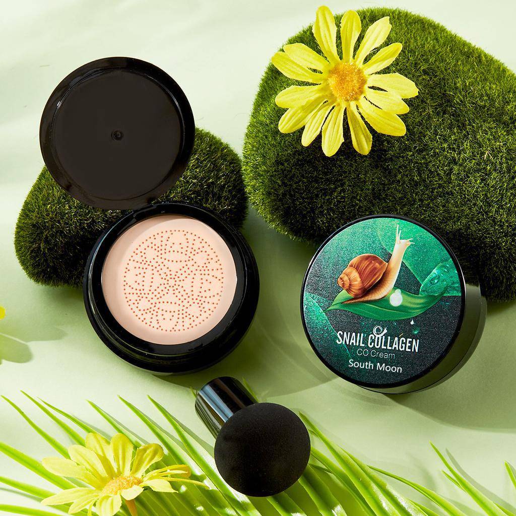 Nagelkollagen CC Cream Mushroom Head Cushion Liquid Foundation Concealer Ljusande Fuktgivande Hållande Makeup Oljekontroll