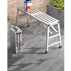 Byggnadsställningar Målare Fällbara Ställningar Justerbar Arbetsplattform, Bärbar Teknisk Arbetsplanka, Kraftiga Hyllfästen för Ställningsbordshyllor(200x30cm(78 3/4"x11 3/4"))