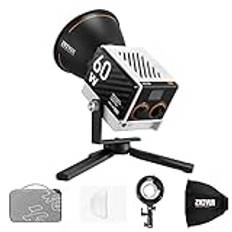 Zhiyun MOLUS G60 kombination bi-Color Pocket COB-lampor, 60 W LED Video Light 11194 lux med reflektor 2700 K–6200 K CRI≥96TLCI≥97 film Light Support DC och Type-C Charge APP-kontroll