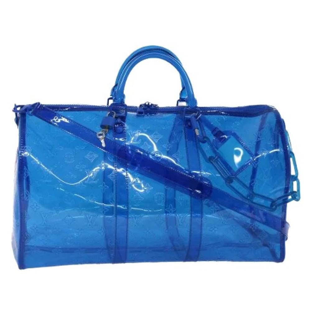 Louis Vuitton Vintage Pre-owned Boston Bag - Vintage - Dame - Blå - ONE SIZE - Uld