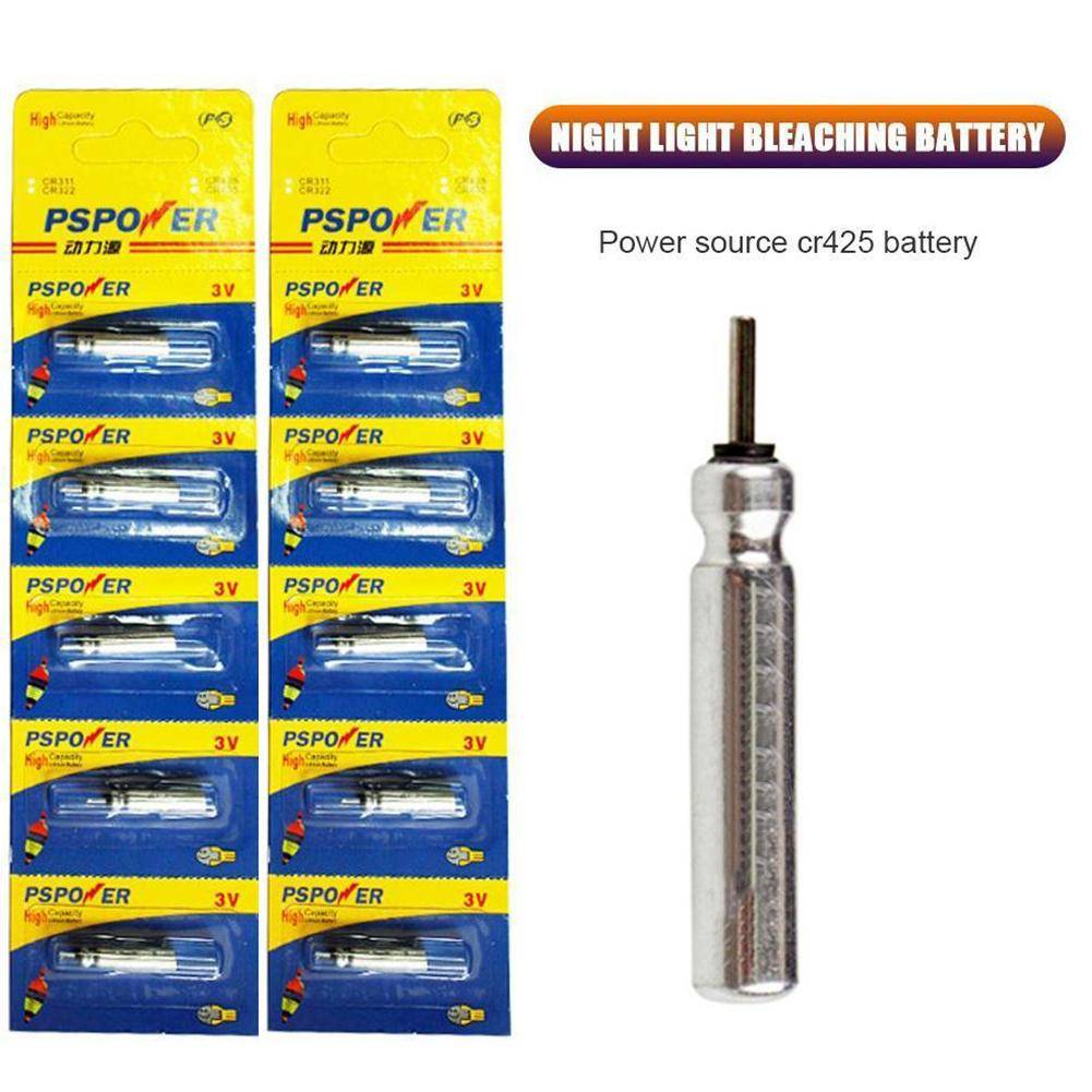 10-20 st CR425 Fiskeflöten Batteri CR425 3.6V Litiumbatteri Lysande Elektriska Fiskeflöten Litium Knappceller Fiskeverktyg gray