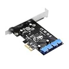Huudngeje Expansionskort PCI Express 19 PCIE 1X A 2 portar USB 3 adapter 19 intern USB 3 hubbhuvud 20