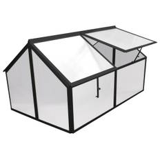 Minidrivhus sort 4 �bninger 120x80x67cm