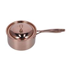 Sauce Pan 304 Stainless Steel Anti Slip Multipurpose Thicken Milk Pot with Lid for KitchenRose Gold rosa