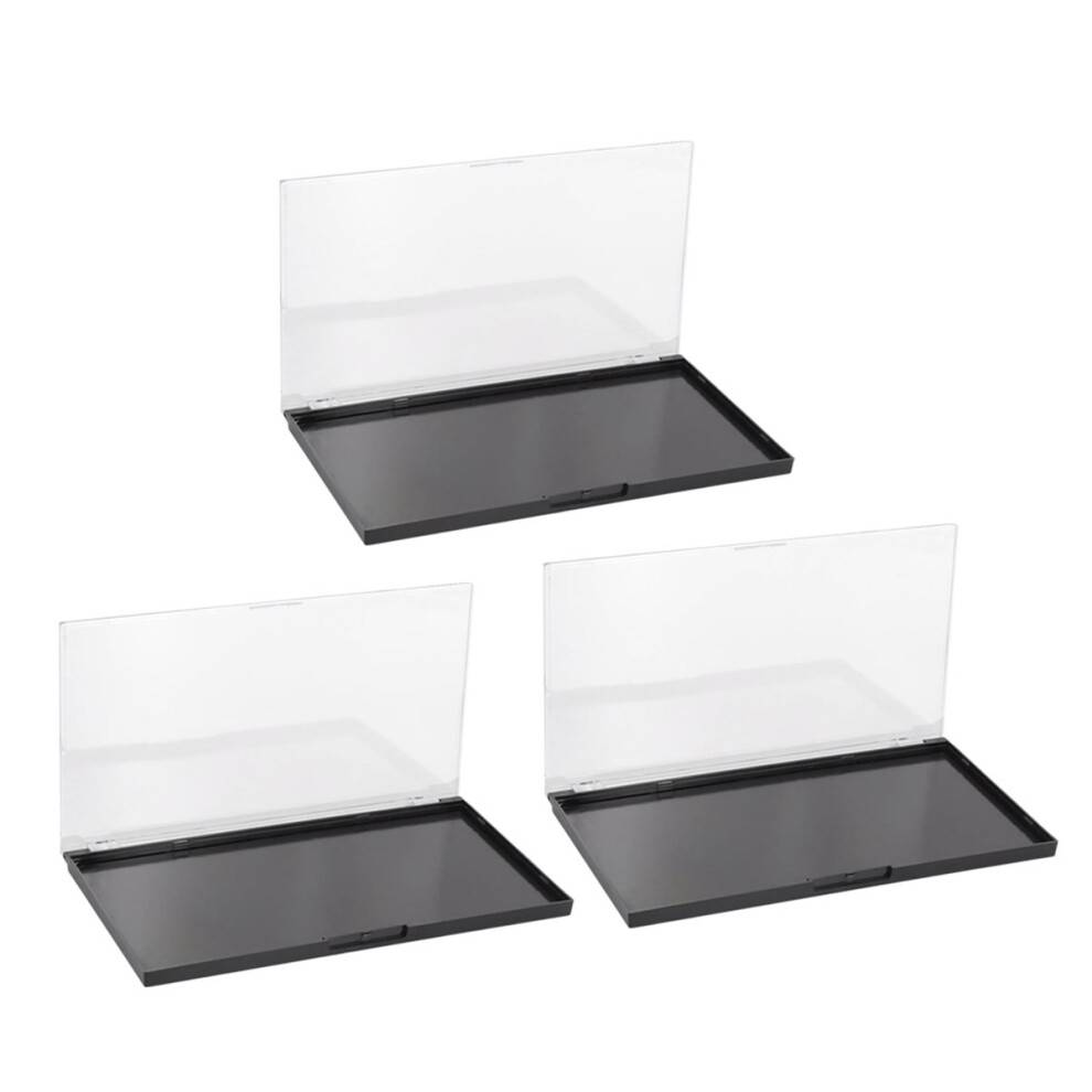 Magnetisk makeuppalette med frostet klar top, 3-pak tomme øjenskyggepaletter Depots rejseopbevaringsboks
