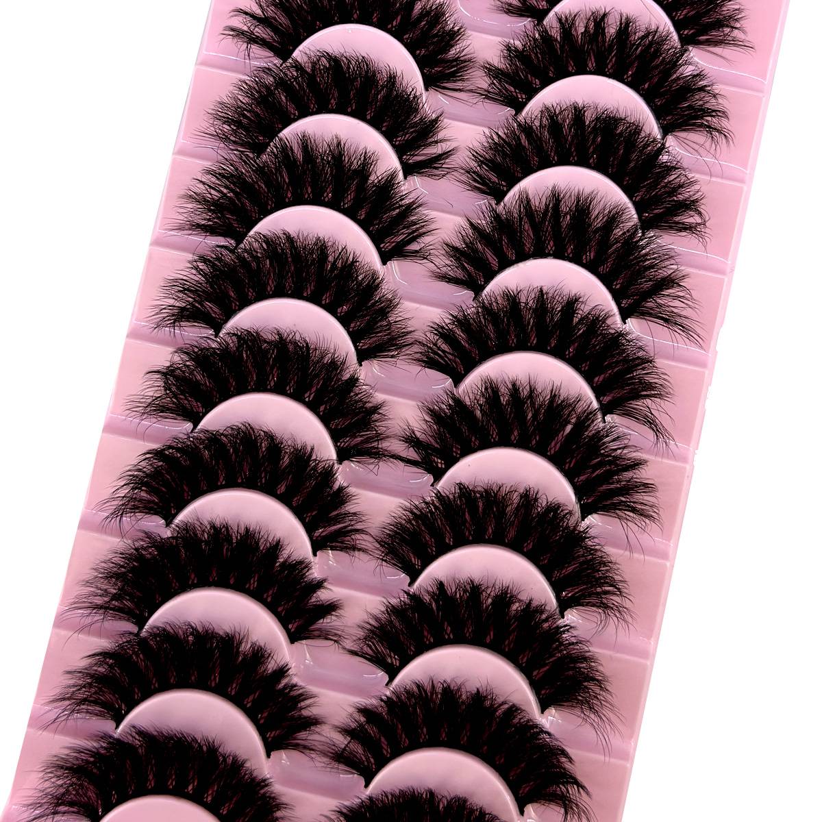 AMSDCN 8D 10pairs Super Fluffy Wispy Mink Eyelashes Fake Lashes Makeup enhancing eye appearanc  Fluffy Volume Eyelashes Fake Eye
