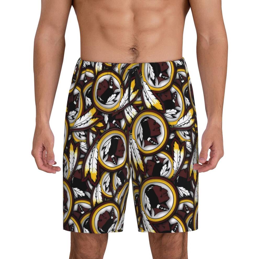 Commanders_Redskins korte pyjamasbukser til mænd, sport, fodboldholdslogo, ærmer til baseballfans, gaver
