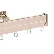Flexibelt gardinspårset – tak- eller väggfäste, böjbara rumsavdelarskenor, 2,5 m (8,2 fot) för gardiner – perfekt för heminredning (korallfärg)