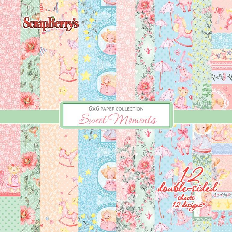 Scrapbookingpapper - 15x15cm - Sweet Moments