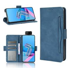 Asus Zenfone 7 ZS670KS/Zenfone 7 Pro ZS671KS - Læder cover / pung - Aftagelig udvendig kortholder - Blå