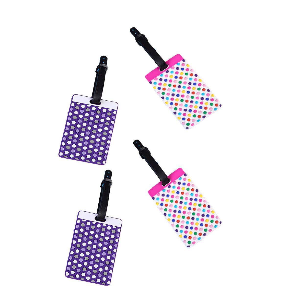 4 Pcs Soft Plastic Three-dimensional Luggage Tag Luggage Tag Simple Check Tag Aircraft Luggage Tag Tag 4pcs